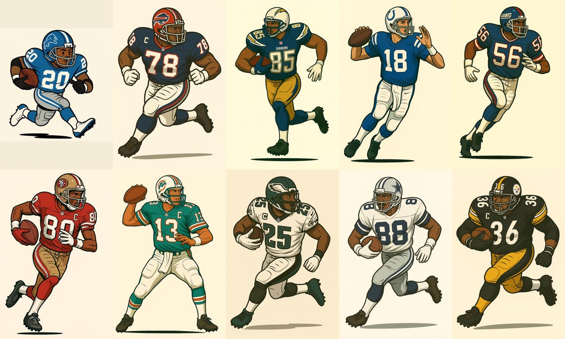 NFL Football Current & Legends Individual Stickers - Image 5