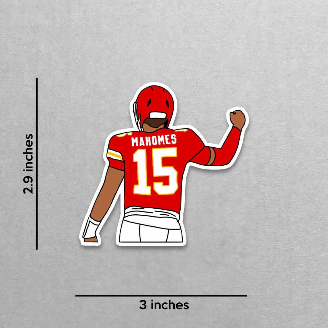 Patrick Mahomes Stickers Kansas City Football Sticker Die Cut Sports Sticker - Image 3
