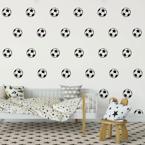 Set of Soccer wall decals set stickers Confetti - Multiple Colors, Sizes and Quantites available