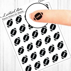 Football Planner Stickers (CL-0068) CLEAR for Planner 30 Football Game Transparent Stickers