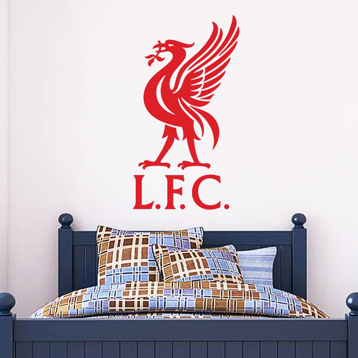 Liverpool Football Club - 'LFC' and Liver Bird Crest Wall Sticker