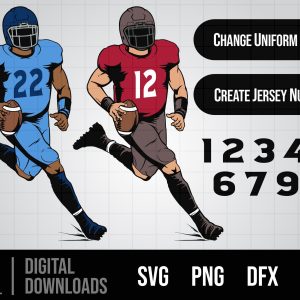 Football Player SVG, Football Player png, Football Cutfile, Football Digital Download, Football Shirt svg, Sports Kid svg, Football Kid svg