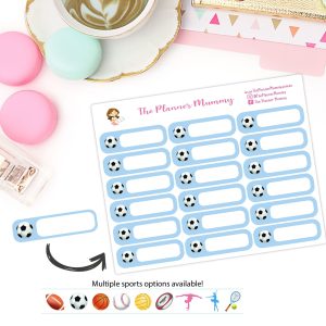 Soccer Training Game match Reminder Planner Diary Stickers Football Match School Sports Organised Mummy Kikki K