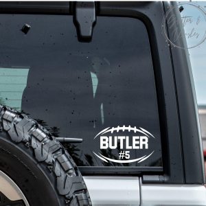 Football Mom Car Decal, Vinyl Monogram, Football Team, Laptop Monogram, Yeti Decal, Vinyl Decal, Personalized Car Decal, Monogram Sticker