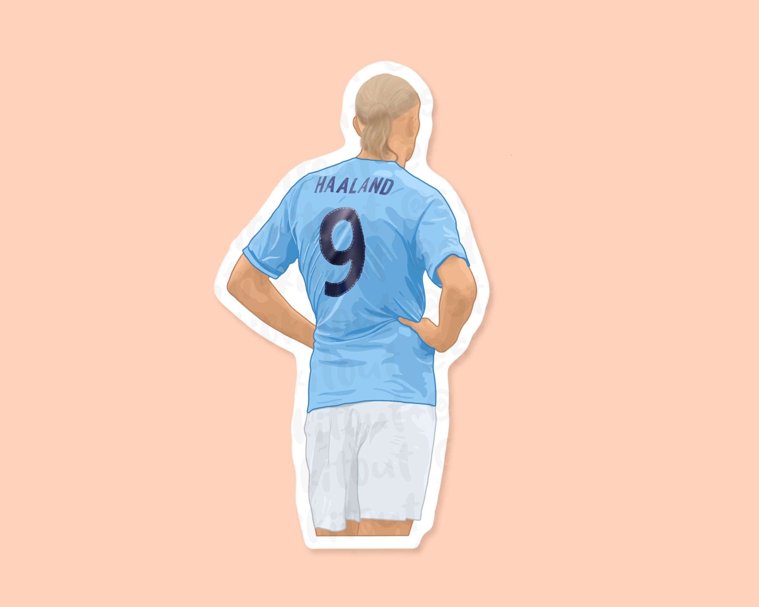 Erling Haaland Vinyl Sticker, Manchester City Sticker, Football Laptop Stickers, Champions League, Premier League Stickers, Football Gifts
