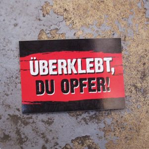 20 stickers / stickers A7 "COVER IT, YOU VICTIM!" - Anti Propaganda - Ultras, Hools