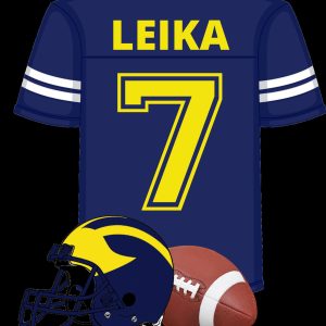 Personalized Football Cake Topper Template, Football Jersey and Helmet with Mascot Cake Topper Digital Image, Football Custom Sticker png