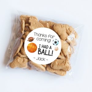 Sports Birthday Stickers, Had a Ball, Sports Theme, Sports Birthday, Thanks for Coming, Favors, Sports Party, Soccer, Basketball, Football