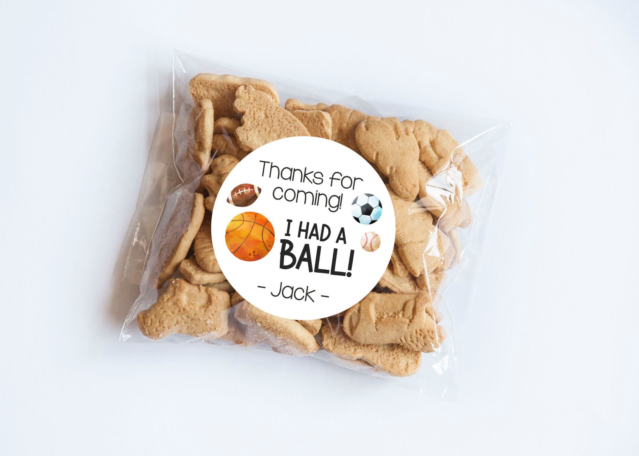 Sports Birthday Stickers, Had a Ball, Sports Theme, Sports Birthday, Thanks for Coming, Favors, Sports Party, Soccer, Basketball, Football