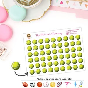 Tennis Ball Match Reminder Sport Game Icon Reminder Planner Diary Stickers Football Match School Sports Organised Mummy Kikki K