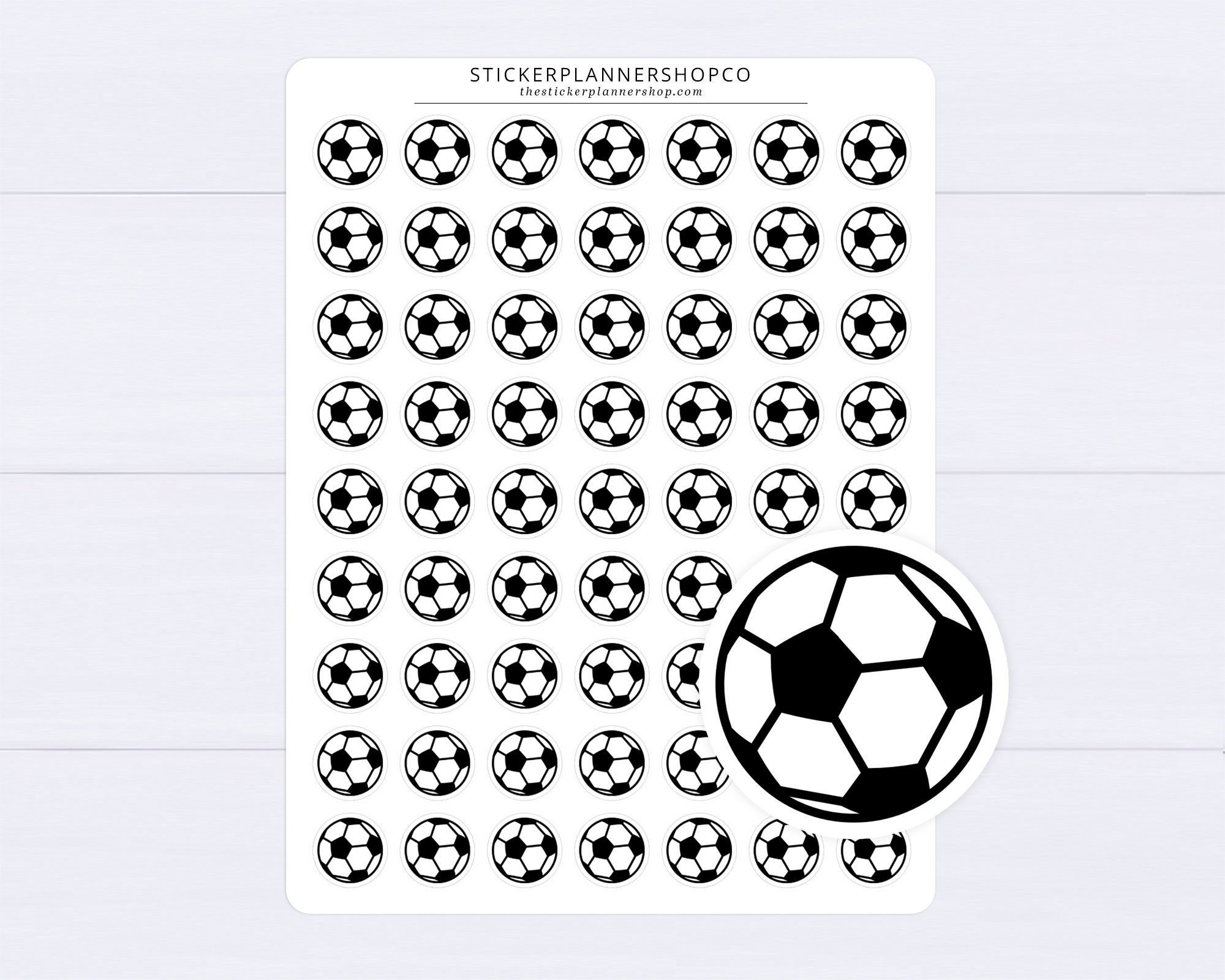 Soccer Ball Planner Stickers