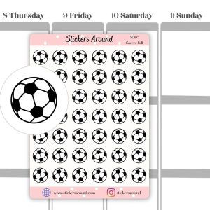Soccer Ball Icon Planner Sticker, Soccer Practice Sticker, Football Sticker, Soccer Game Day, Soccer Match, Soccer Training, Soccer Schedule