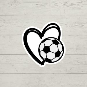 Love for soccer sticker waterproof glossy vinyl sticker cute gift tumbler laptop sticker decal water bottle trending gift