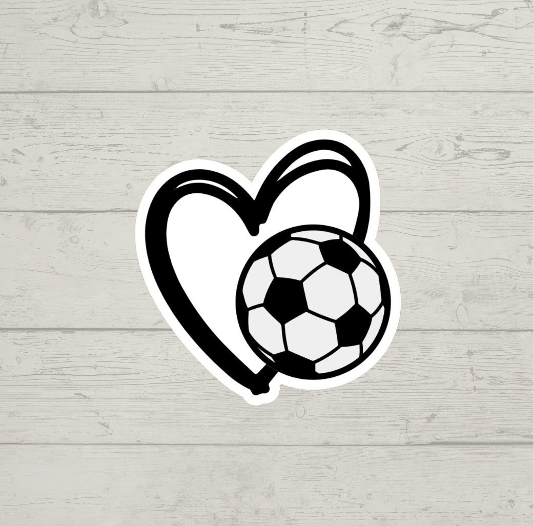 Love for soccer sticker waterproof glossy vinyl sticker cute gift tumbler laptop sticker decal water bottle trending gift