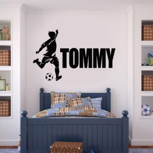 Personalised Football Wall Sticker Home Decor Personalized Football Gaming Vinyl Decal FB4
