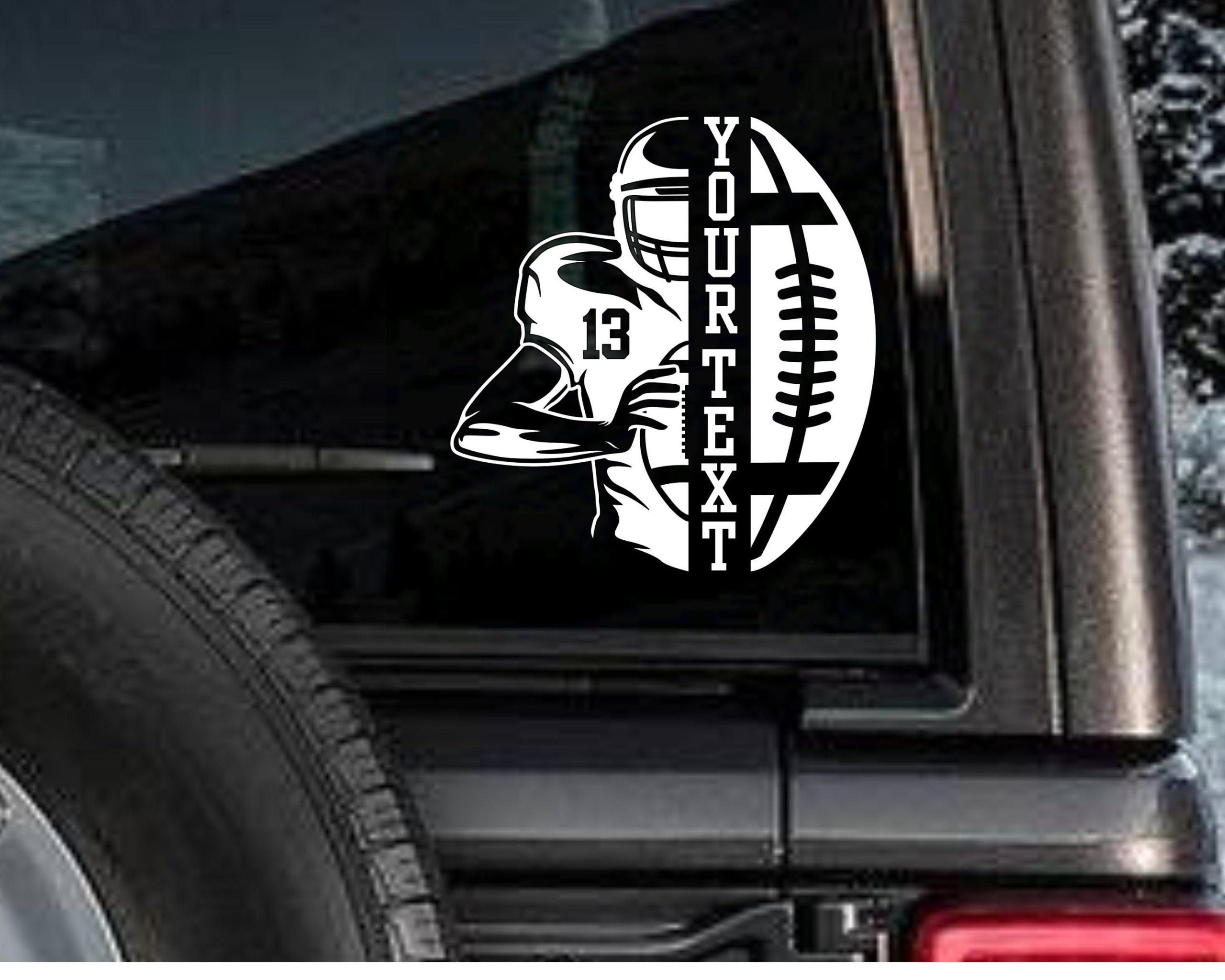 Personalized Football Decal | Football Sticker with Name and Number | Football Team Decal | Football Helmet Decal | Football Mom Decal