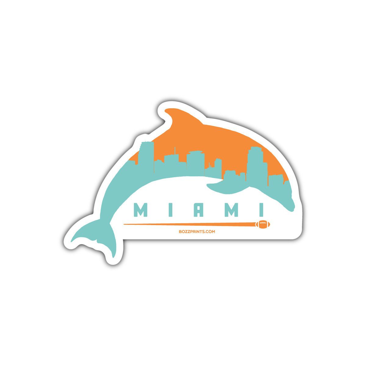 Miami Football Sticker