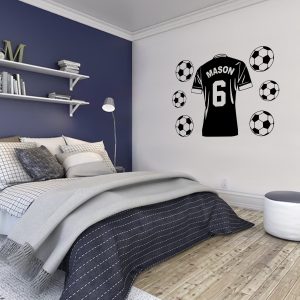 Personalised Football Shirt - Wall Art - Vinyl Transfer - Wall Sticker - Kids Bedroom
