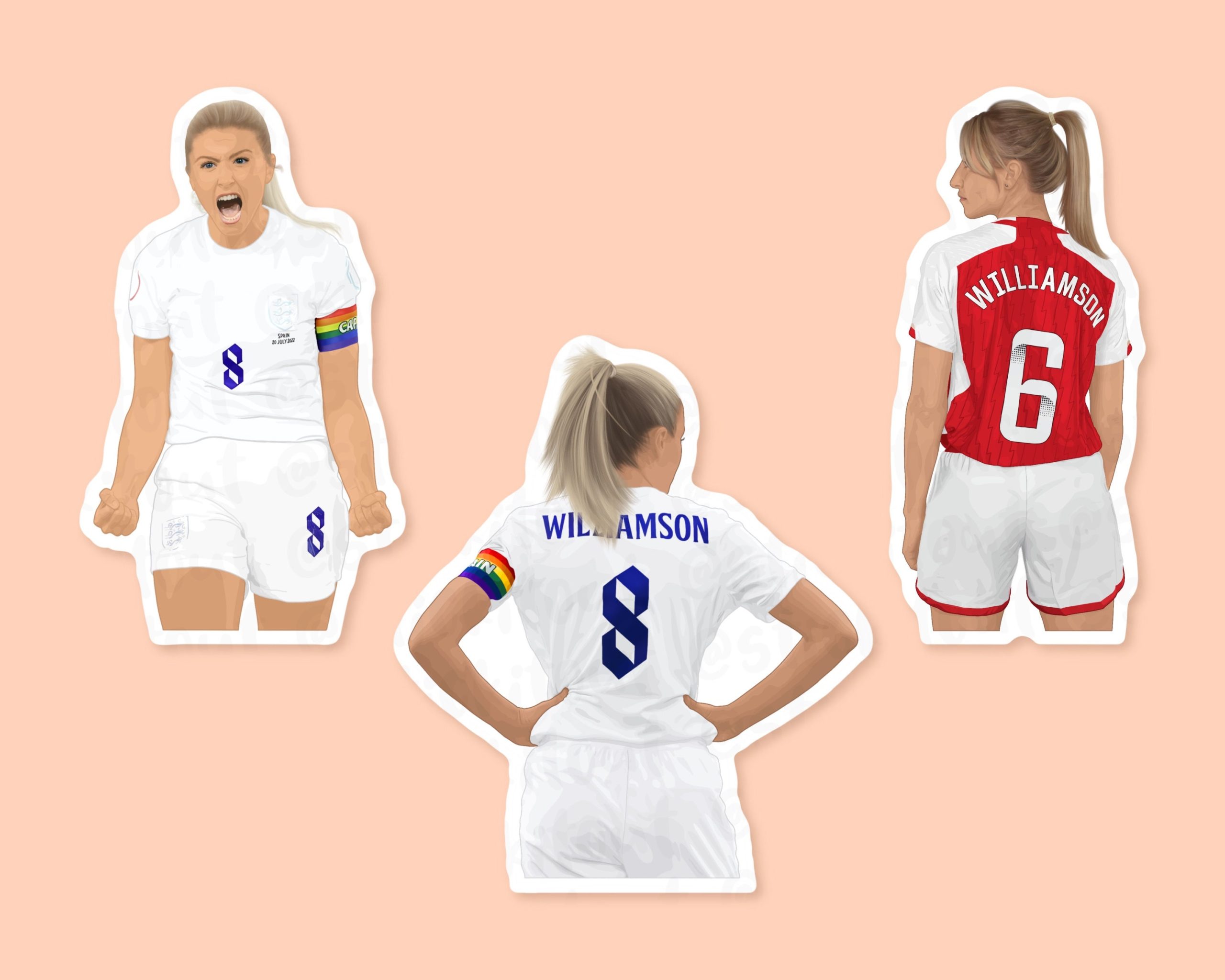 Leah Williamson Vinyl Stickers, Womens Football Sticker, Arsenal Women Stickers, Lionesses Sticker, England Lionesses Gifts, Womens Football