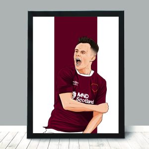 Lawrence Shankland Art Illustration- Heart Of Midlothian- Hearts