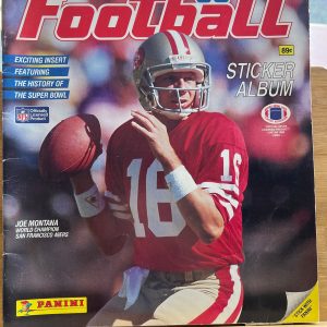 Vintage Panini 1989 Football NFL Sticker Book Album JOE MONTANA Not Complete