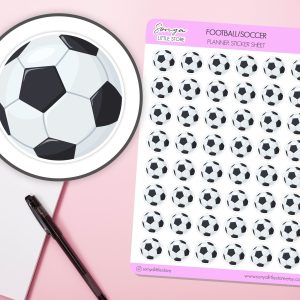 Football/ Soccer Planner Stickers | Football Ball Practice Stickers | Training Sport Hobby Bullet Journal Diary Sticker Sheet