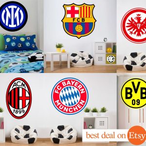 big sticker Football fußball soccer any team crest emblem stema logo, wall sticker decal wandtatoo