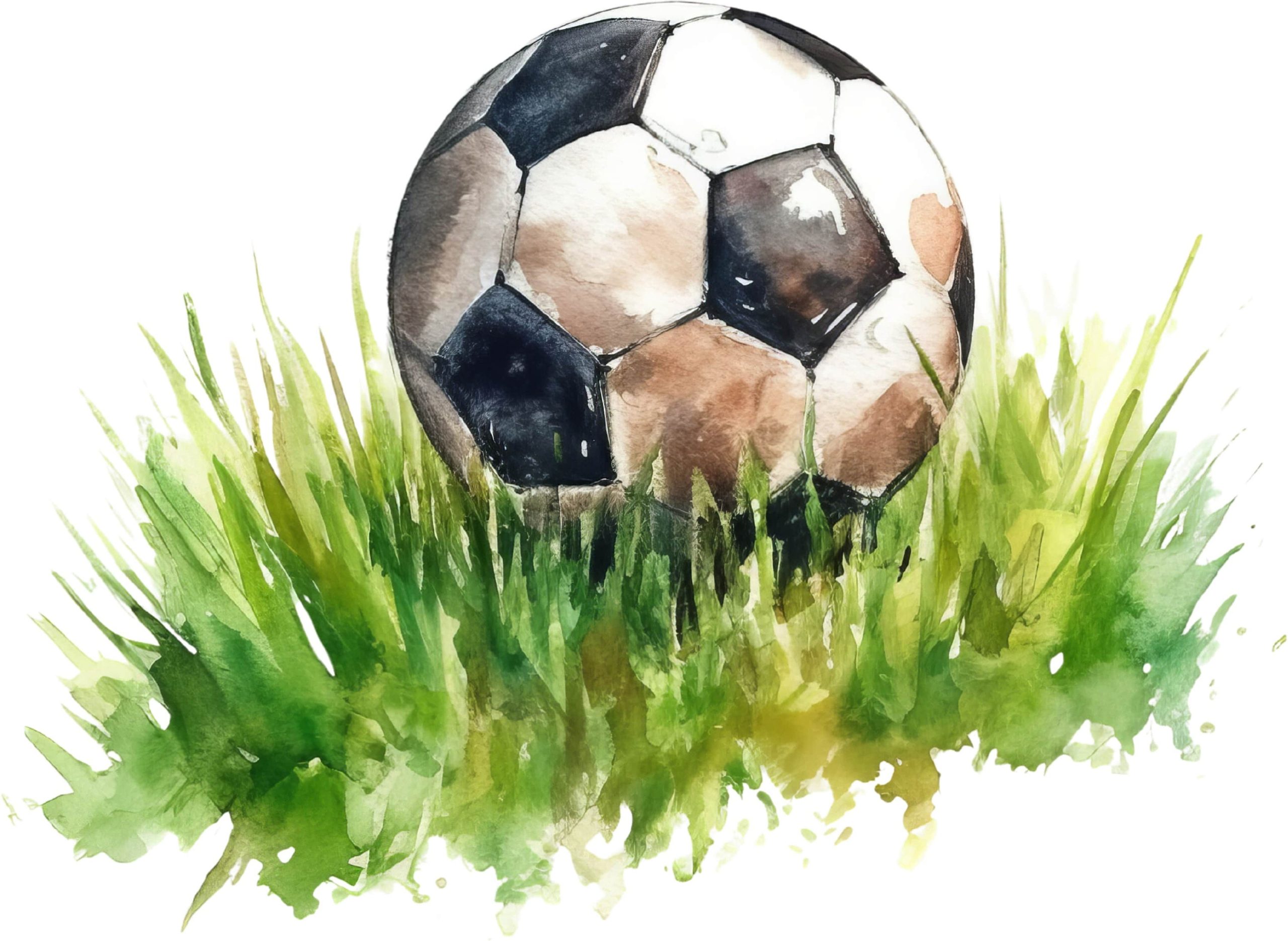 Watercolor football sticker car sticker wall sticker sport decoration boy's room children's room ball sticker football fan gift idea