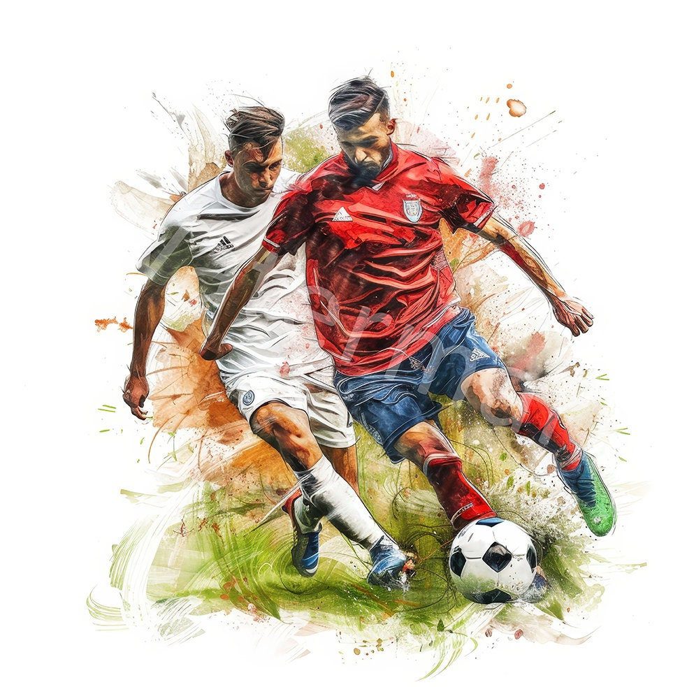 Football Clipart, 12 JPG, Sports Clipart Football Player Digital Paper Craft Digital Download Junk Journal Sports Graphics Printable Media