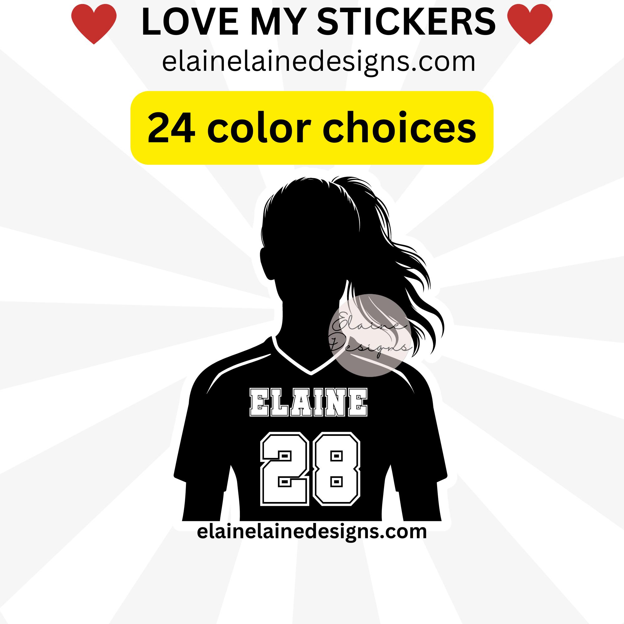 Soccer Stickers, Custom soccer sticker, custom football sticker, football stickers, girl soccer stickers, personalized, soccer, football 300