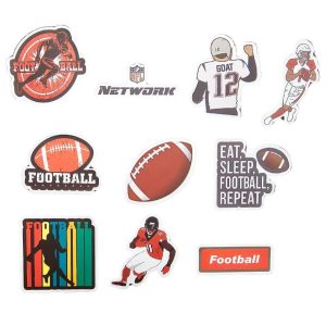 10pcs. Football Vinyl Stickers-Set 1