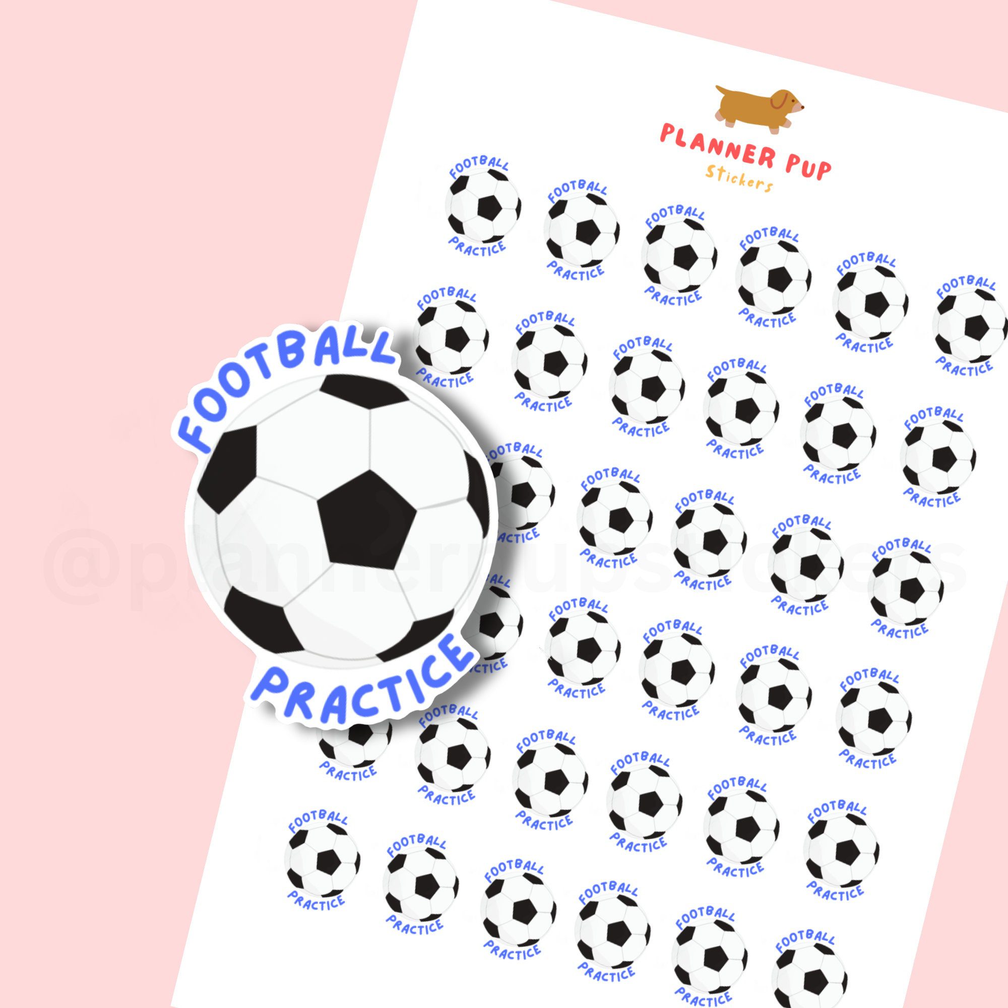 Football Practice Planner Stickers | Soccer Stickers | Bullet Journal | Calendar Stickers | Sticker Sheets | Happy Planner