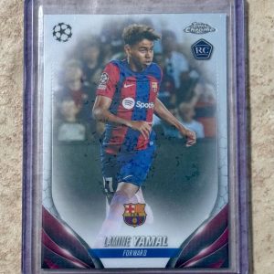 2023-24 Topps Chrome UEFA Lamine Yamal #64 RC Rookie FC Barcelona