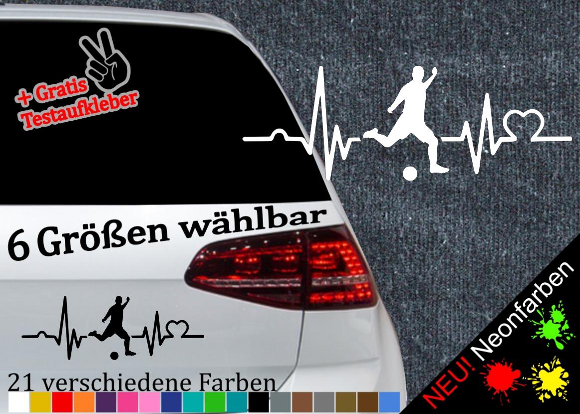 Heartbeat Football Sticker -6 Sizes 21 Colors- Soccer Offside Leisure Ball