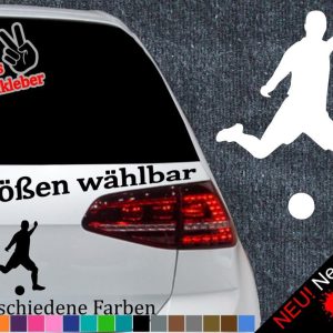 Football Player Sticker -6 Sizes 21 Colors- Soccer Kicking Hobby Leisure Foul