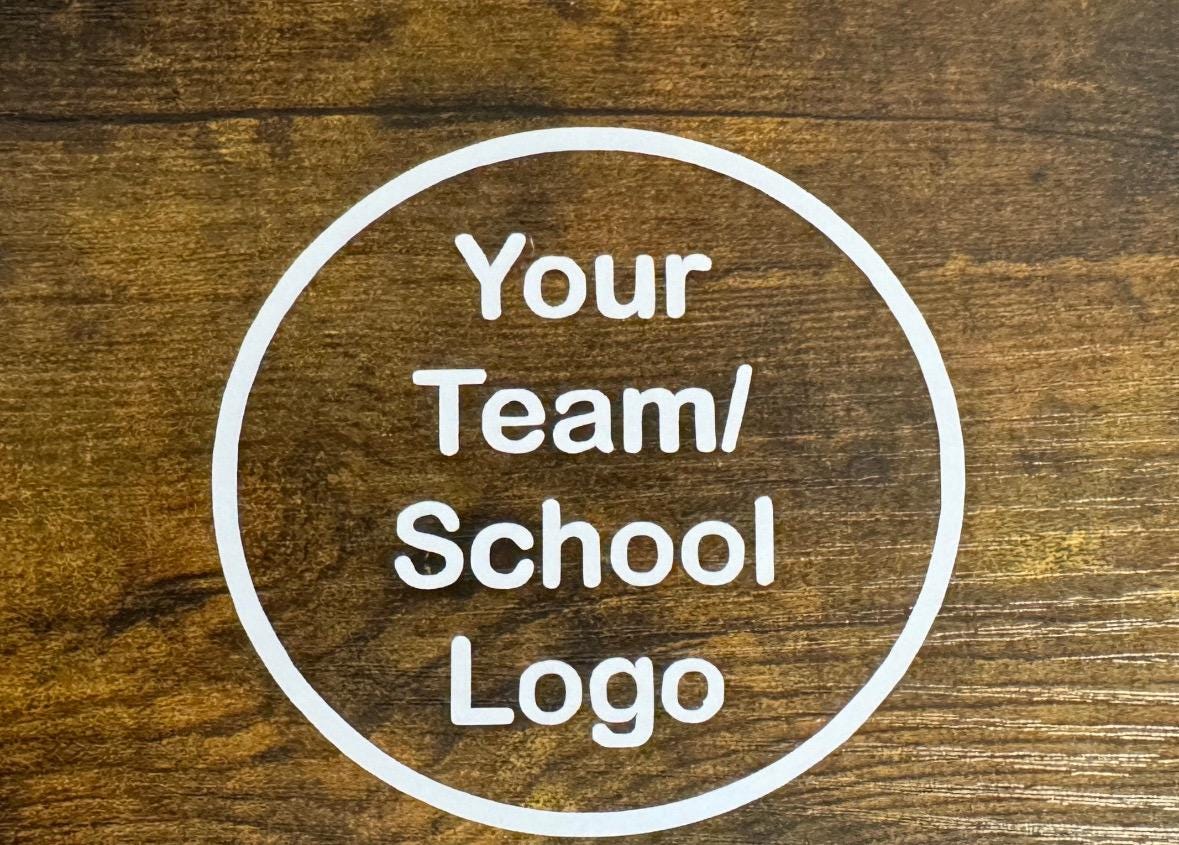 Custom College University Team LOGO Vinyl Decal Sticker Football, Basketball, Baseball, Softball, For Windows, Hydroflasks Laptop Gift