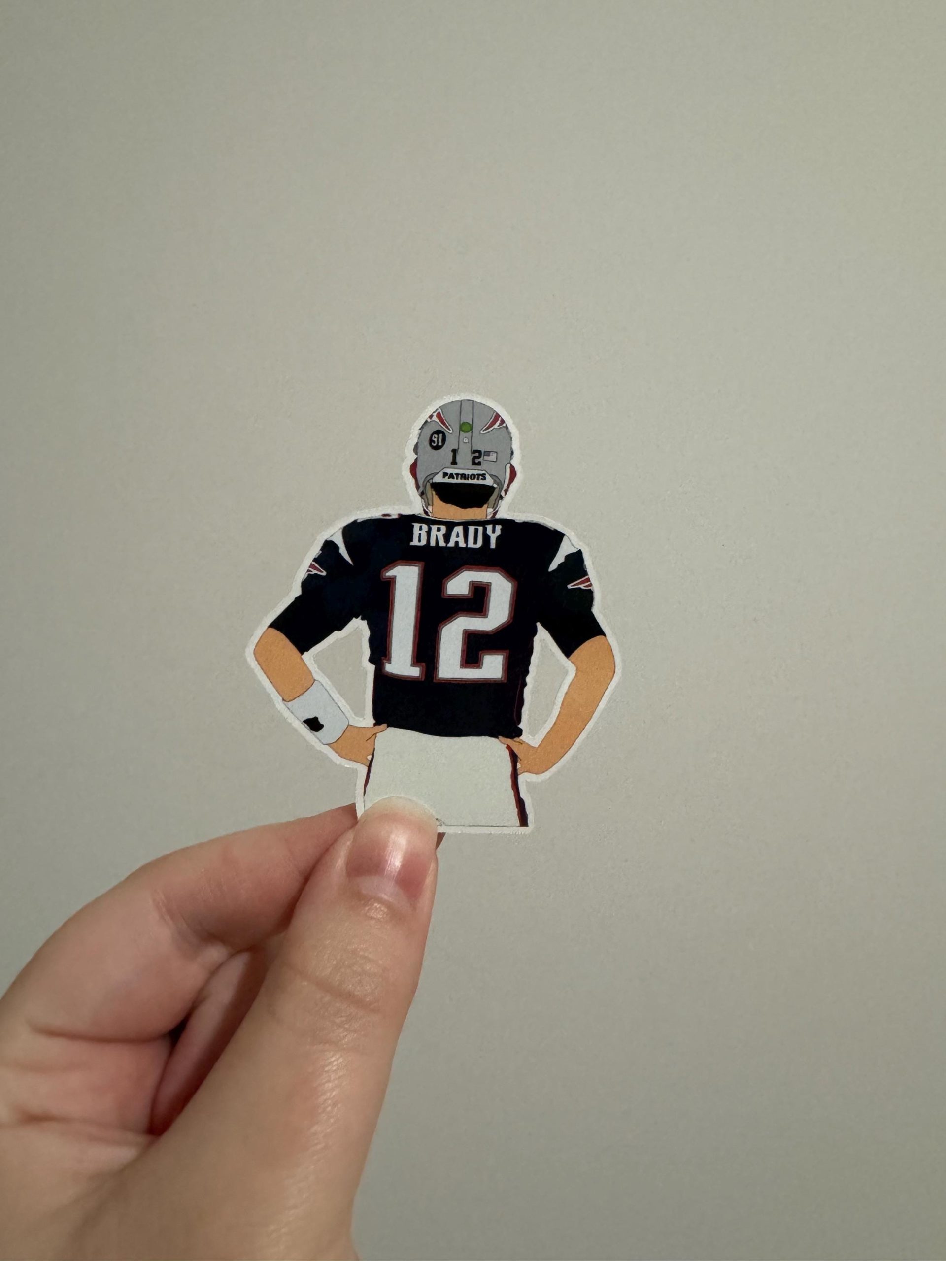 Tom Brady Inspired Football Sticker