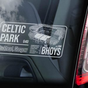 CELTIC Car Sticker - Football Stadium Park Club Window Glasgow Scotland Gift - V01