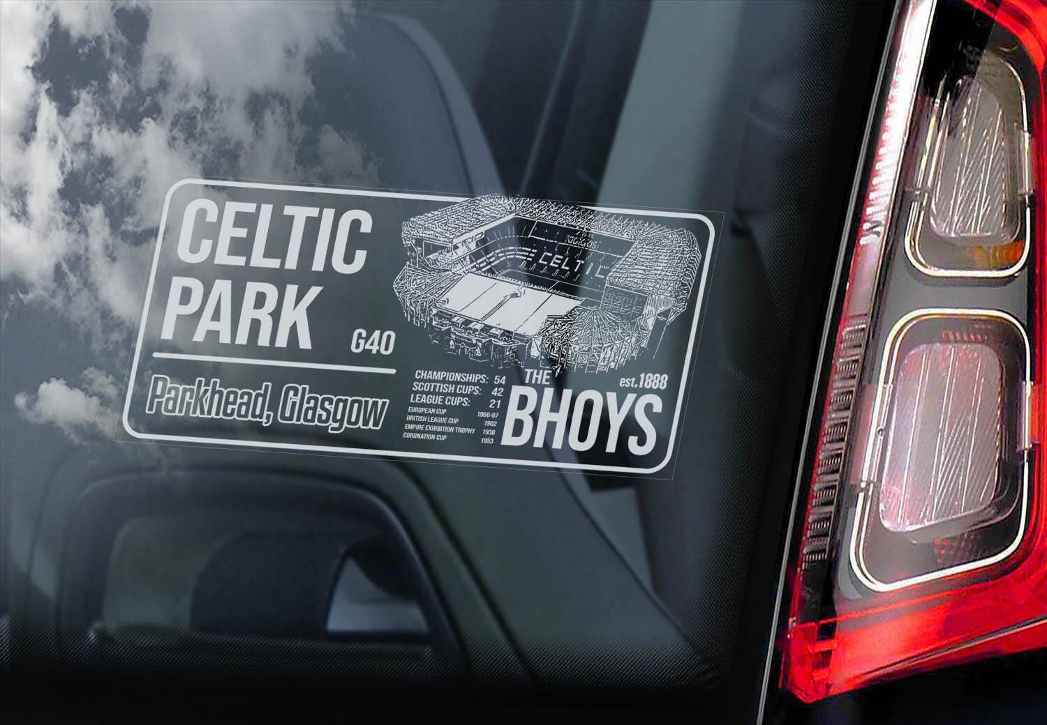 CELTIC Car Sticker - Football Stadium Park Club Window Glasgow Scotland Gift - V01