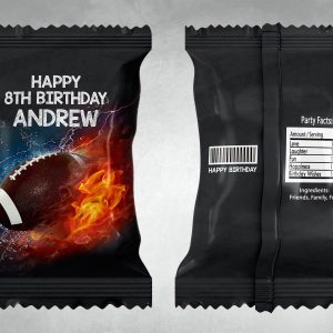 Football Birthday Chips Bag Label: Personalized Party Favor (Digital Download)