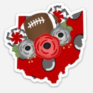 Ohio floral football Sticker