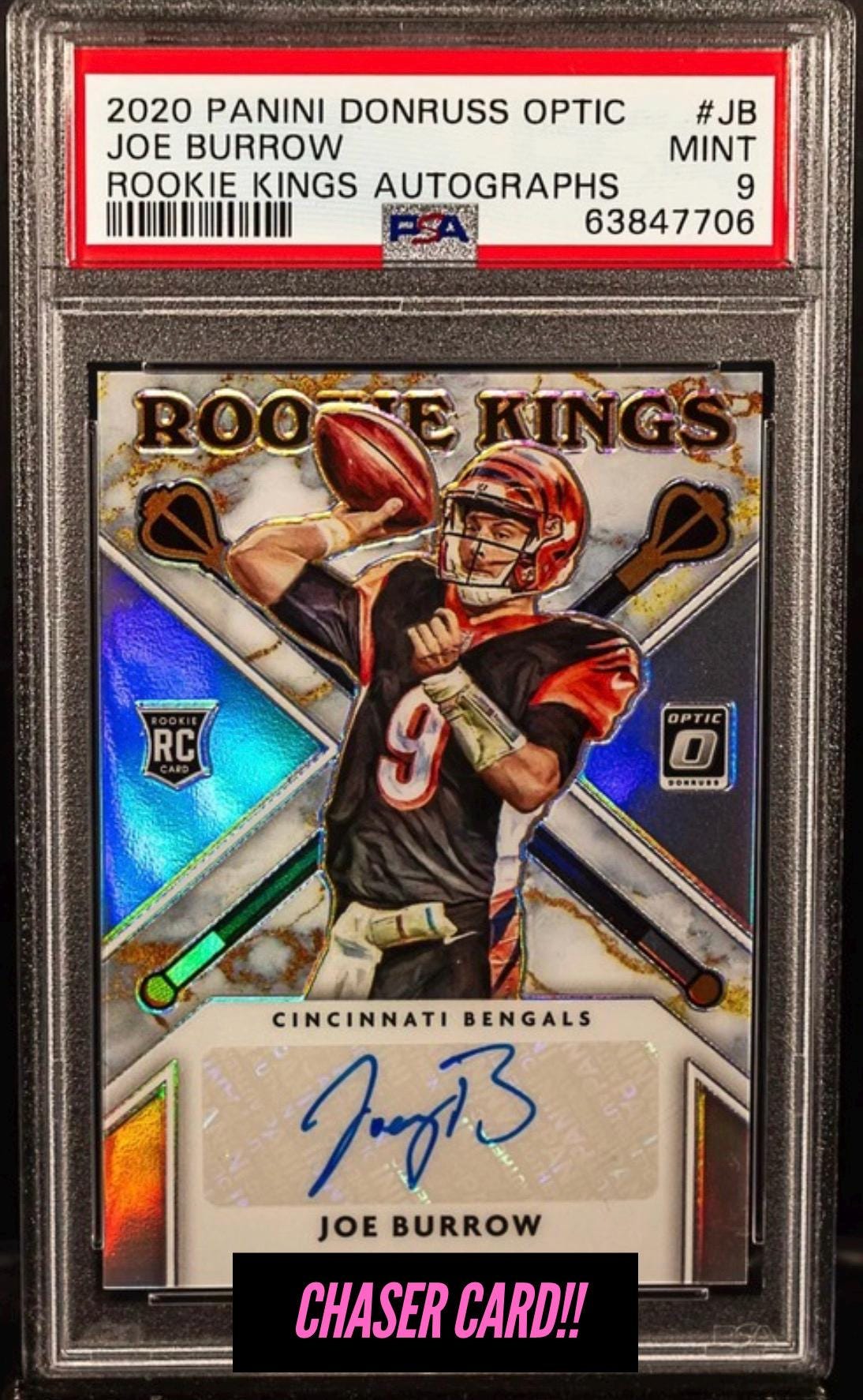 NFL Football Hot Pack:Autos,Memorabilia, Rookies- 1 Guaranteed Autos/Relics 4 Rookies- Joe Burrow Optic Rookie Kings Auto Chaser Pack-read