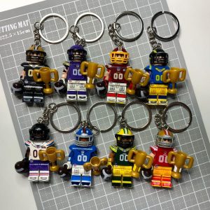 Custom made football themed keyring/keychain/Ornament - Choose from 49ers/Chargers/Ravens/Broncos/Cowboys/Bears/Bills/Chiefs and more