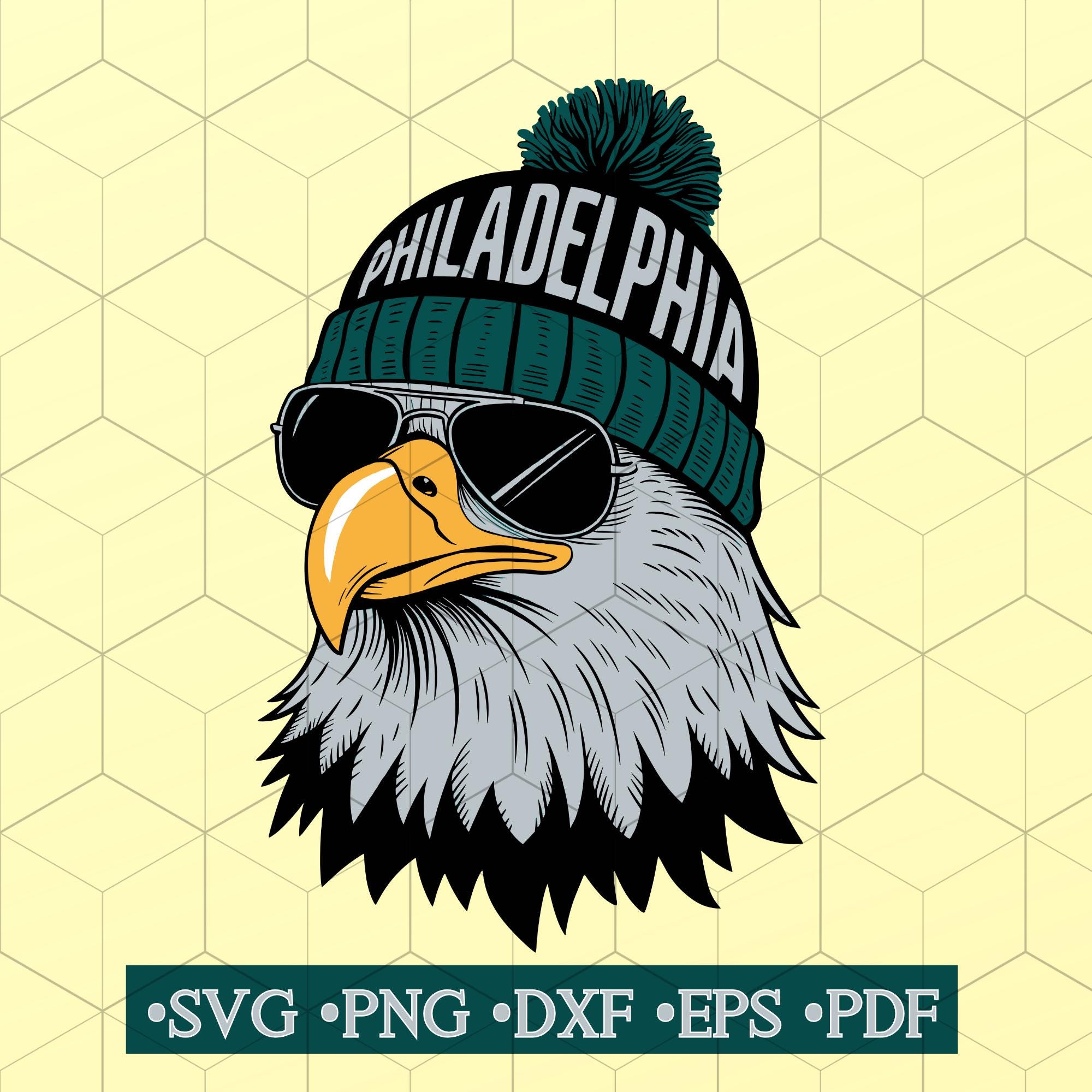 Philadelphia Football Eagle Winter Hat Digital Design - svg,png,dxf,eps,pdf for Cricut, Sublimation, T-Shirts, Hats, Mugs, Stickers&Crafts