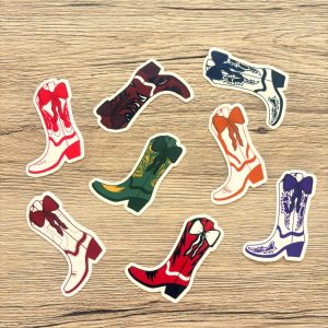 College Cowboy Boot Sticker/Cowboy Boot with Bow Sticker/Football Sticker/College Sticker/Sticker/Graduation Present