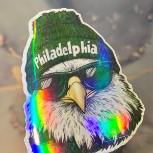 Holographic Sticker | Philadelphia Eagles decal | Super Bowl champions football fan sticker| fly eagles fly