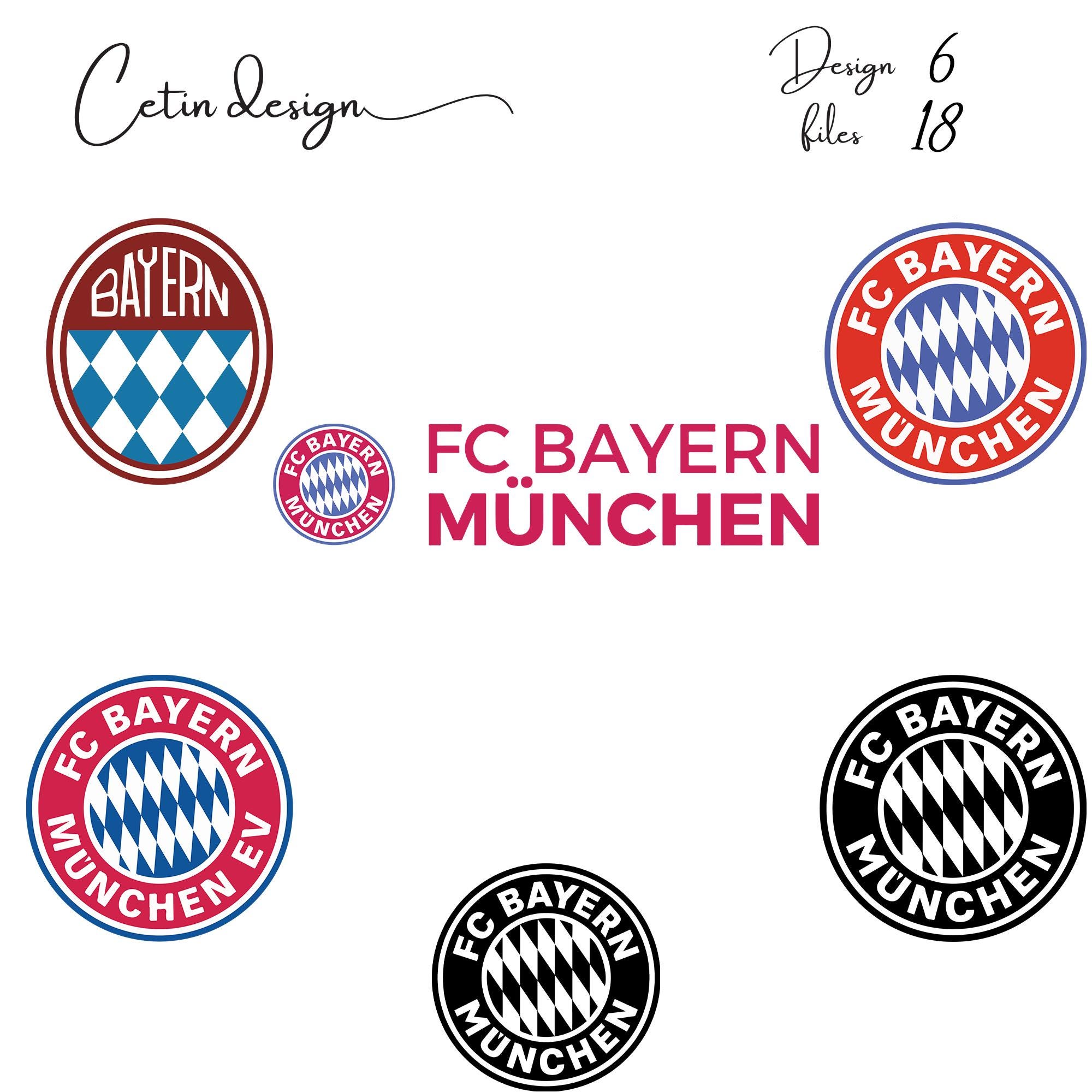 Bayern Munchen Football Logo High Stickers Cricut Quality -Svg-Png-Pdf- Hoodie Shirt Cupa Stickers Digital Prints Cricut Tshirt