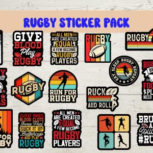 Funny rugby stickers, sport stickers for laptops, water bottles , sarcastic rugby sticker, rugby gift, father's day gift idea for him