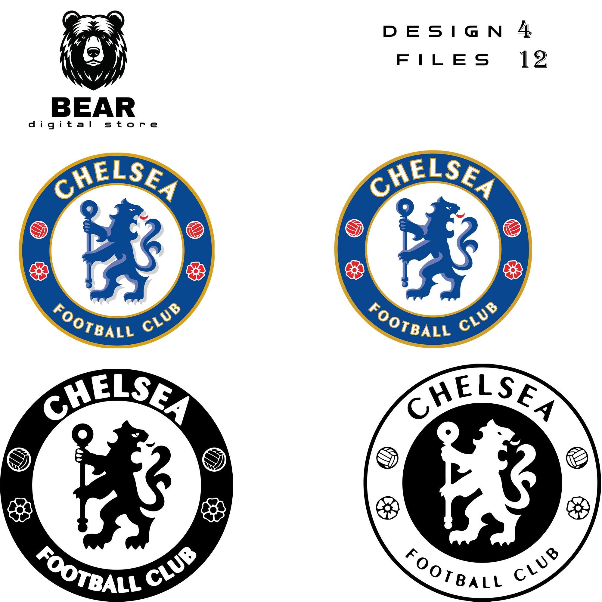 Chelsea Football Logo Sticker -Svg-Png-Pdf- Tshirt Shirt Hoodie Cupa Stickers Digital Prints Cricut