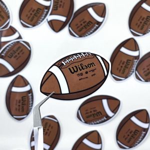 Hand-Drawn Football Sticker – Water-Resistant Vinyl, Sports Decal, Laptop, Water Bottle, Scratch-Resistant, Durable